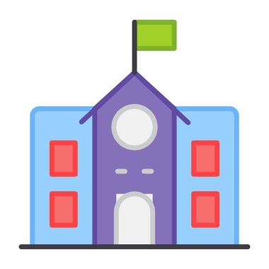 İşaretli bina simgesi, enstitü binasının düz tasarımı