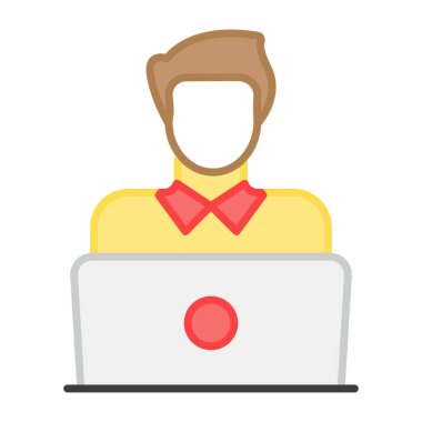 Çevrimiçi öğrencilerin modern bir simgesi