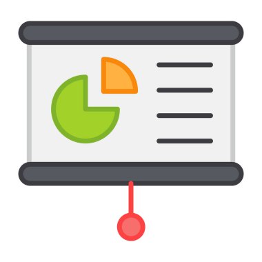 Düz tasarım, pasta grafiği simgesi