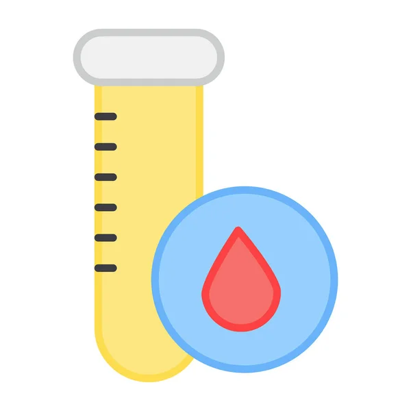 Redigerbar Platt Ikon För Blodprov Redigerbar Vektor — Stock vektor