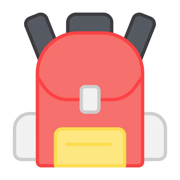 Icono Del Bolso Escuela Diseño Del Vector Mochila — Vector de stock