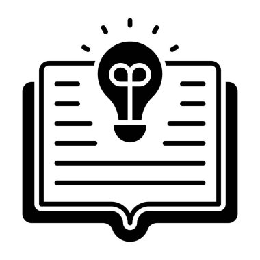 Bir kabartma tasarım, kitap fikri ikonu