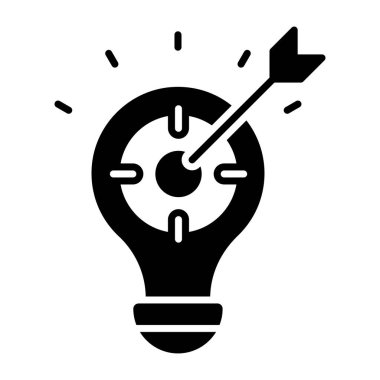 Bir kabartma tasarımı, hedef fikrin simgesi