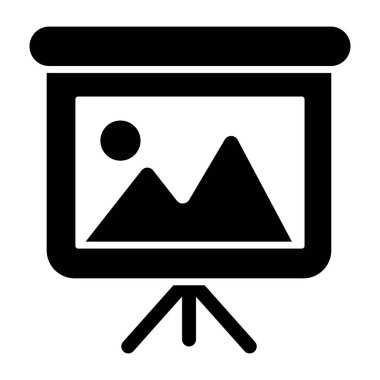 Bir kabartma tasarımı, manzara simgesi.