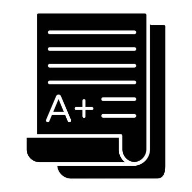 Bir glyph tasarımı, + dereceli bir simge