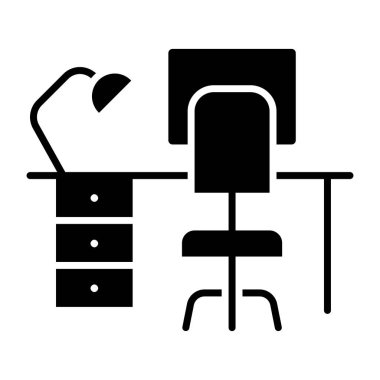 Bir kabartma tasarımı, çalışma köşesi simgesi