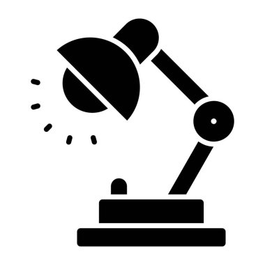 Bir glyph tasarımı, masa lambası ikonu