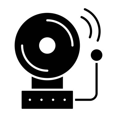 Bir kabartma tasarımı, okul çanının simgesi.