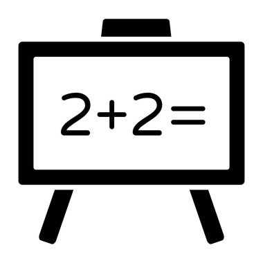 Bir kabartma tasarımı, matematik dersinin simgesi.