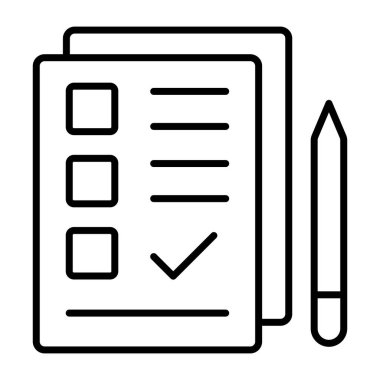 Bir doğrusal tasarım, yapılacaklar listesinin simgesi