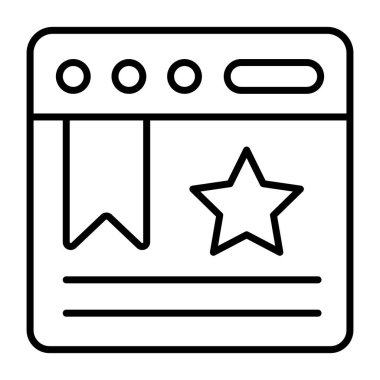 Bir doğrusal tasarım, yer imi web sitesinin simgesi