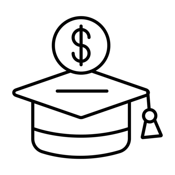 Dollar Mit Hypothekenbrett Bildungsstipendium Ikone — Stockvektor