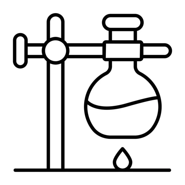 Лінійний Дизайн Значок Хімічного Експерименту — стоковий вектор