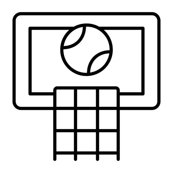 Diseño Lineal Icono Del Baloncesto — Vector de stock