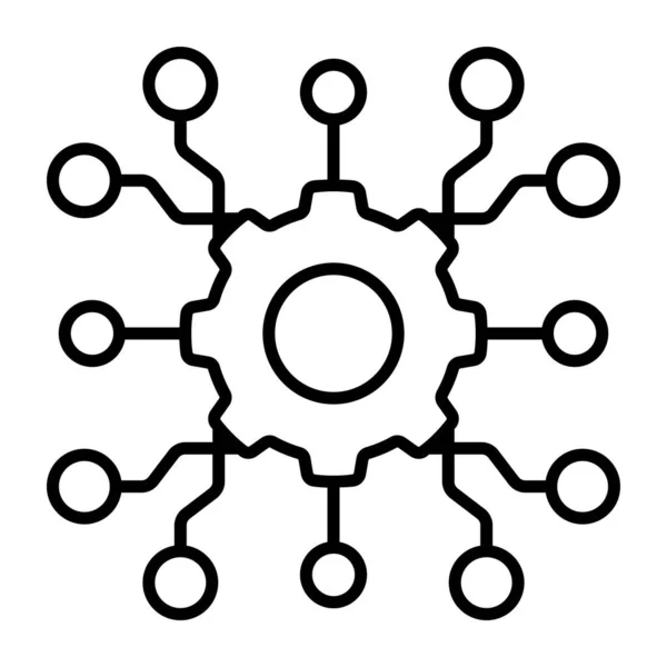 线性设计 网络管理图标 — 图库矢量图片