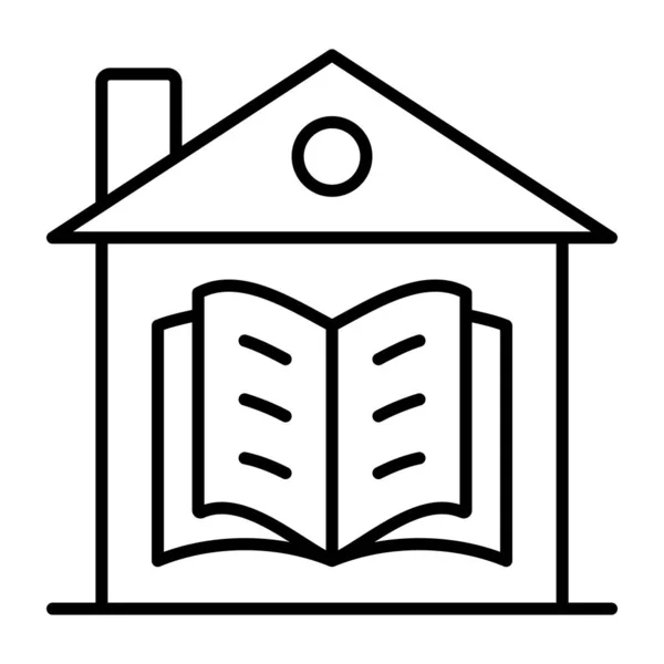 Lineares Design Symbol Der Häuslichen Erziehung — Stockvektor
