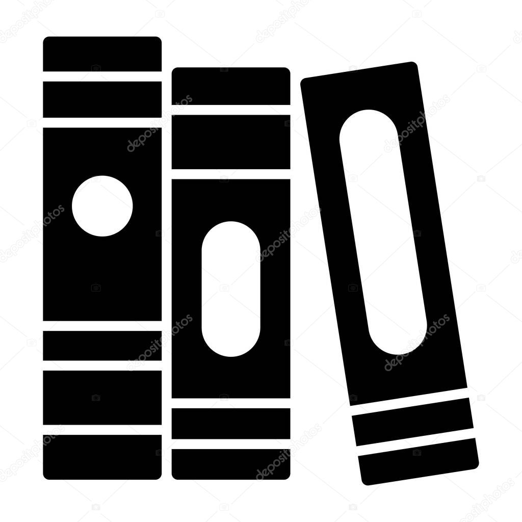 A glyph design, icon of books