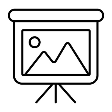 Bir doğrusal tasarım, manzara simgesi