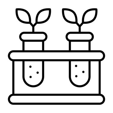 Bir doğrusal dizayn, tüp bitkisinin simgesi