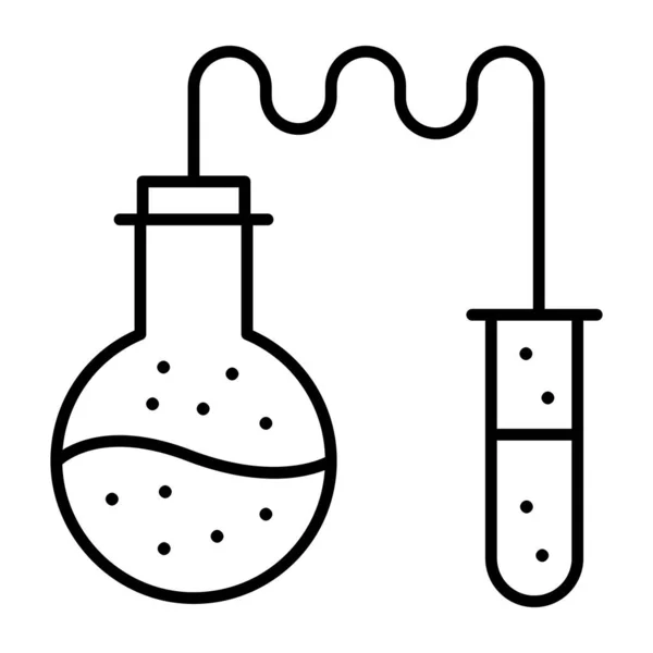 Γραμμικός Σχεδιασμός Εικονίδιο Εργαστηριακού Πειράματος — Διανυσματικό Αρχείο