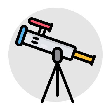 Düz dizayn, teleskop simgesi