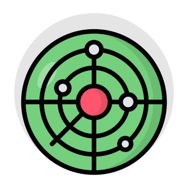 Düz dizayn, radar simgesi