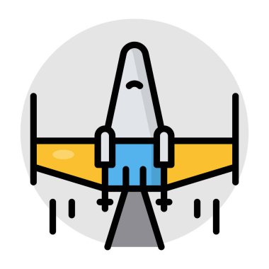 A flat design, icon of jetpack