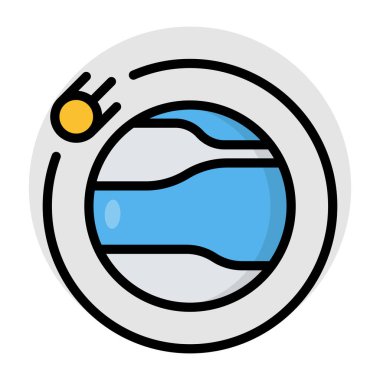 Düz dizayn, gezegen yörüngelerinin simgesi