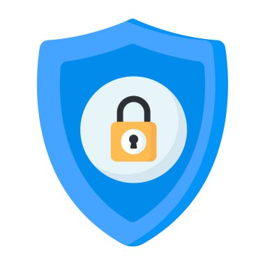 A modern style icon of cybersecurity