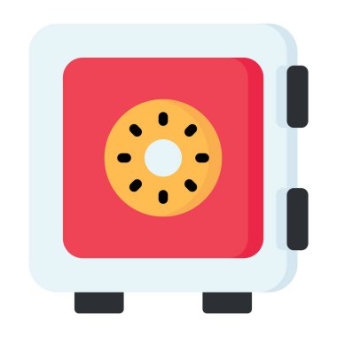 A trendy design icon of bank vault