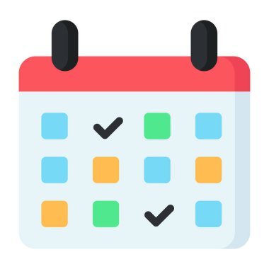 A modern design icon of calendar