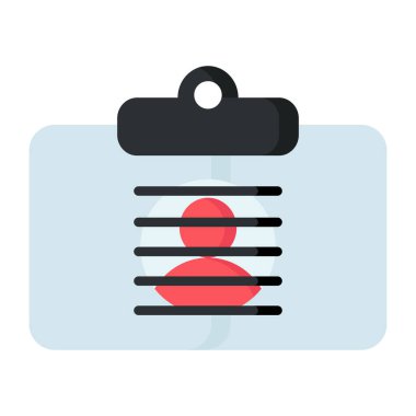 A flat design, icon of id card 