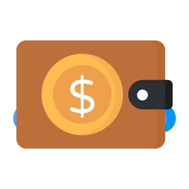 Nodes connected with billfold, concept of digital wallet icon 