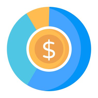 A unique design icon of dollar coin 