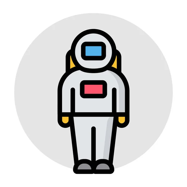 Flat Design Icon Spaceman — Vector de stock