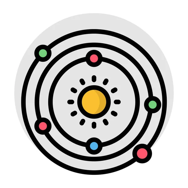 Flat Design Icon Revolving Orbit — Image vectorielle