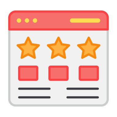Düz tasarım, web derecelendirme simgesi