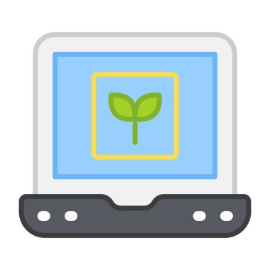 Düz tasarım, eko kağıt ikonu