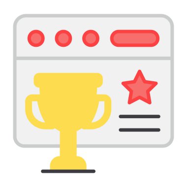 Düz dizayn, web ödülü ikonu