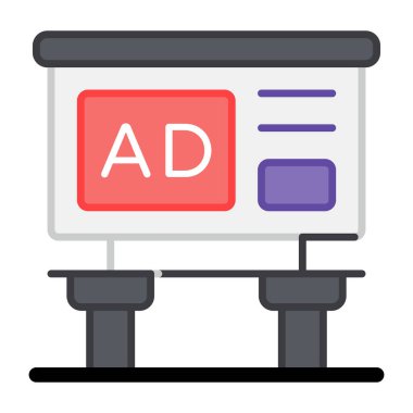 Düz dizayn, reklam panosunun simgesi