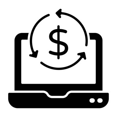 Bir kabartma tasarımı, nakit akışı simgesi