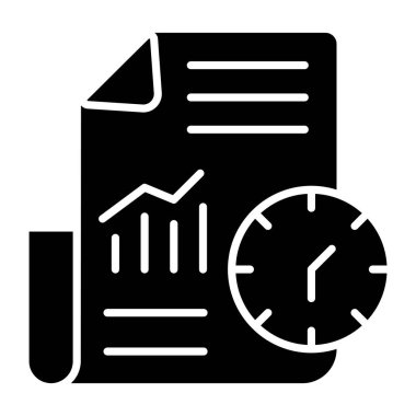 Saati olan pano belgesi, proje bitiş tarihi simgesi