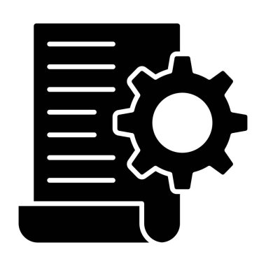 Bir kabartma tasarımı, dosya ayarlarının simgesi