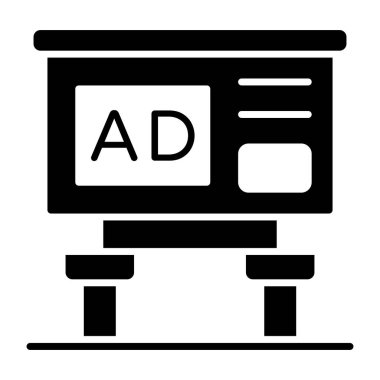 Bir glyph tasarımı, reklam panosunun simgesi