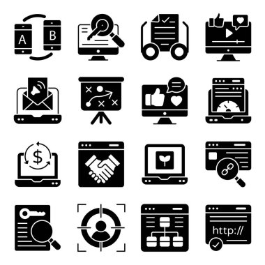 Çevrimiçi Web Sitesi Kabartma Simgeleri Paketi