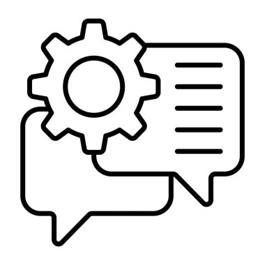 Bir doğrusal tasarım, sohbet ayarlarının simgesi