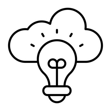 Bir doğrusal tasarım, bulut fikrinin simgesi