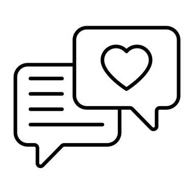 Bir doğrusal tasarım, favori sohbet simgesi