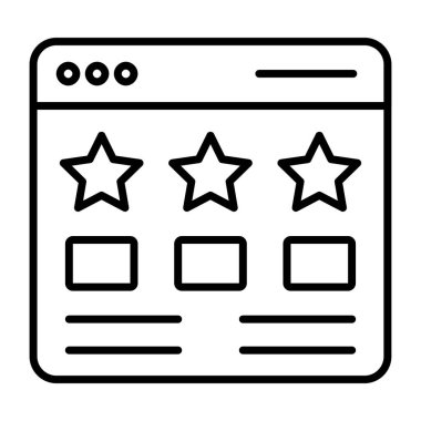 Bir doğrusal tasarım, web derecelendirme simgesi