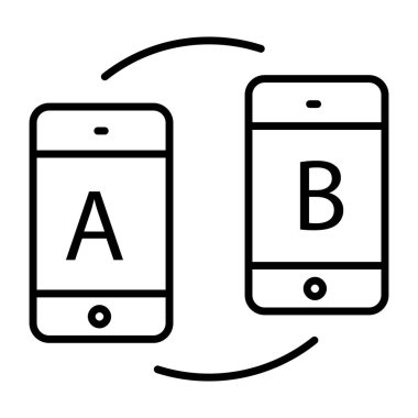 Bir doğrusal tasarım, arama anahtar kelimesinin simgesi